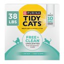 Tidy Cats Free & Clean Unscented Clumping Clay Cat Litter, 38-lb box
