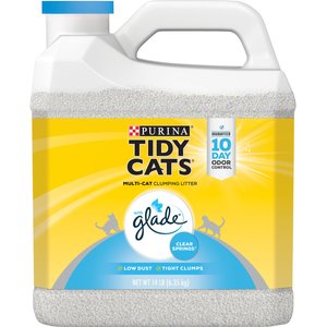 Tidy Cats Glade Clear Springs Scented Clumping Cat Litter, 14-lb jug
