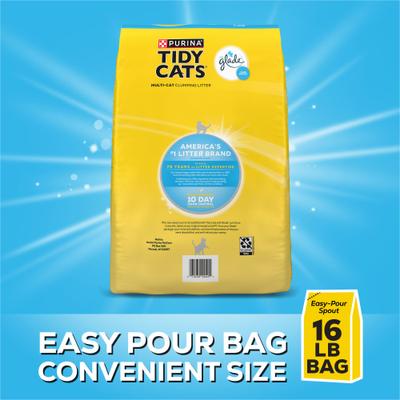 Show full view: Tidy Cats Glade Clear Springs Scented Clumping Cat Litter, 16-lb bag slide 3 of 11
