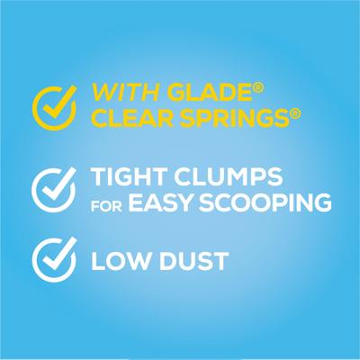 Show full view: Tidy Cats Glade Clear Springs Scented Clumping Cat Litter, 38-lb box slide 4 of 11