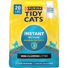 Tidy Cats Instant Action Unscented Non-Clumping Clay Cat Litter, 20-lb bag