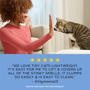 Tidy Cats Lightweight Free & Clean Unscented Clumping Clay Cat Litter, 17-lb box