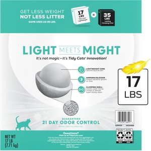 Tidy Cats Lightweight Free & Clean Unscented Clumping Clay Cat Litter, 17-lb box