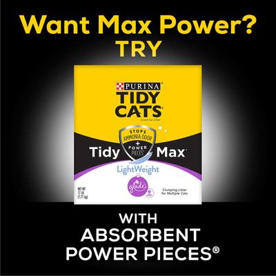 Show full view: Tidy Cats Lightweight with Glade Scented Clumping Clay Cat Litter, 8.5-lb jug, bundle of 4 slide 7 of 13