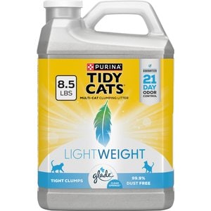 Tidy Cats Lightweight with Glade Scented Clumping Clay Cat Litter, 8.5-lb jug, case of 2
