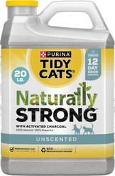 Tidy Cats Naturally Strong Clumping Clay Multi Cat Litter, 20-lb jug, 2 count, Unscented