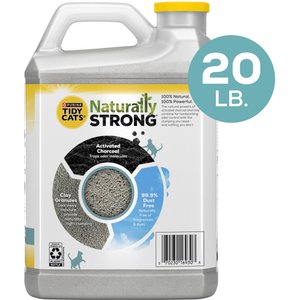 Tidy Cats Naturally Strong Clumping Clay Multi Cat Litter, 20-lb jug, 2 count, Unscented