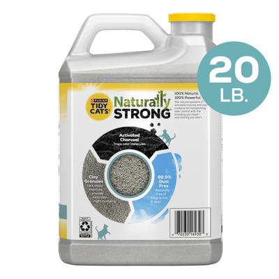 Show full view: Tidy Cats Naturally Strong Clumping Clay Multi Cat Litter, 20-lb jug, 2 count, Unscented slide 4 of 11