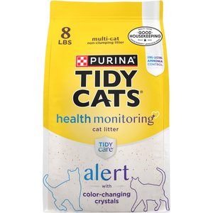 Tidy Cats Tidy Care Alert Health Monitoring Unscented Non-Clumping Cat Litter, 8-lb bag