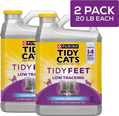 TIDY CATS Tidy Feet Low Tracking Clean Linen Scented Clumping