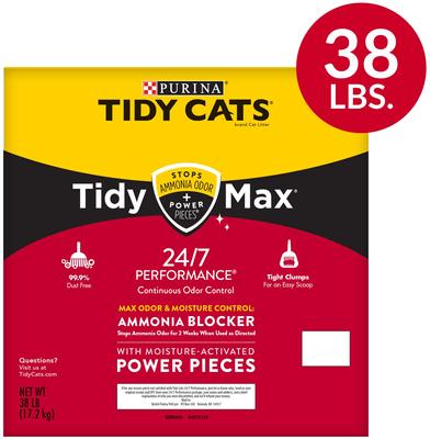 Show full view: Tidy Max 24/7 Performance Scented Clumping Clay Cat Litter, 38-lb box slide 3 of 12