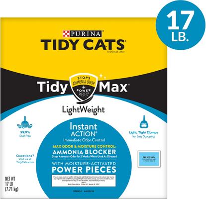 Show full view: Tidy Max Lightweight Instant Action Scented Clumping Clay Cat Litter, 17-lb box slide 3 of 6