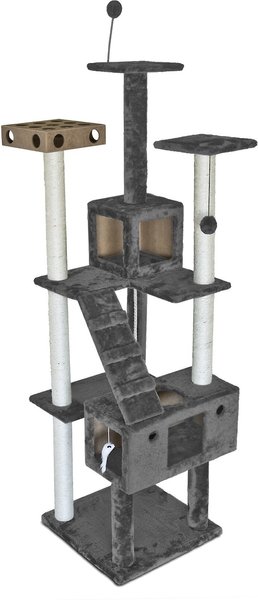 Tiger Tough Deluxe Playground 55-in Faux Fur Cat Tree & Condo