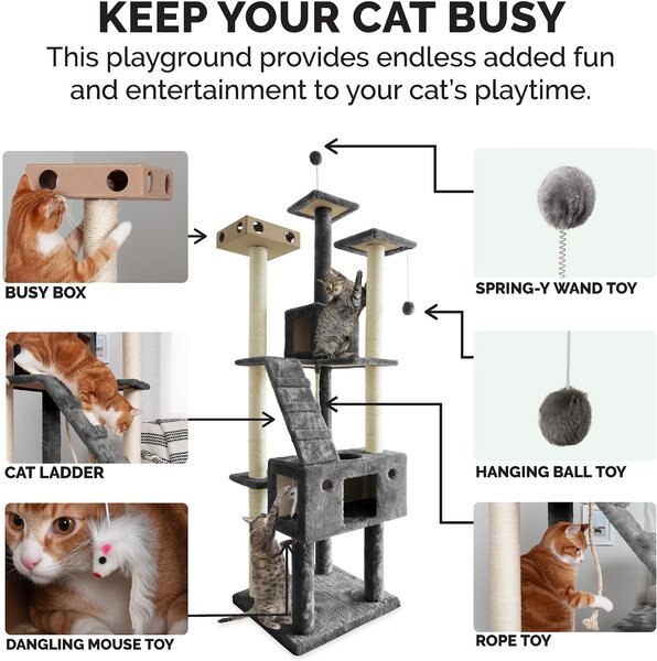 Tiger Tough Soft Clubhouse Playground 46.5-in Faux Fur Cat Tree & Condo