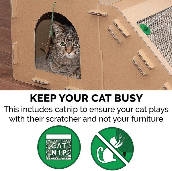 Show full view: Tiger Tough Farmhouse Playground Corrugated Cat Scratcher slide 3 of 9