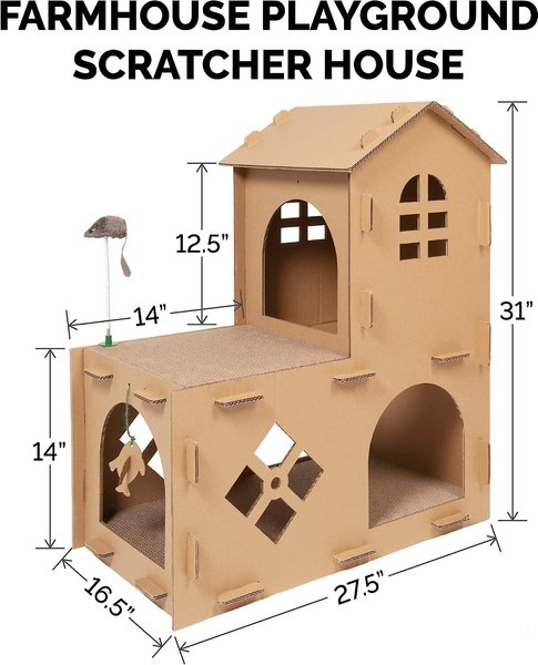 Show full view: Tiger Tough Farmhouse Playground Corrugated Cat Scratcher slide 6 of 9