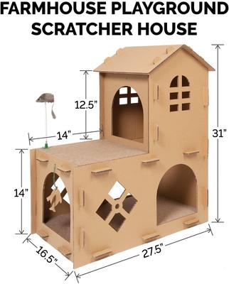 Show full view: Tiger Tough Farmhouse Playground Corrugated Cat Scratcher slide 7 of 10