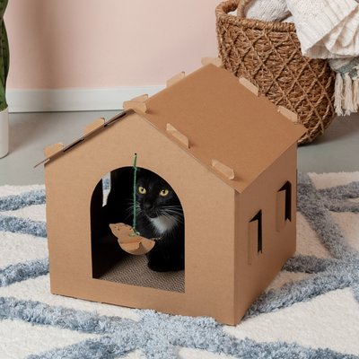 Tiger Tough Tiger Tough Gingerbread House Corrugated Cat Scratcher Toy