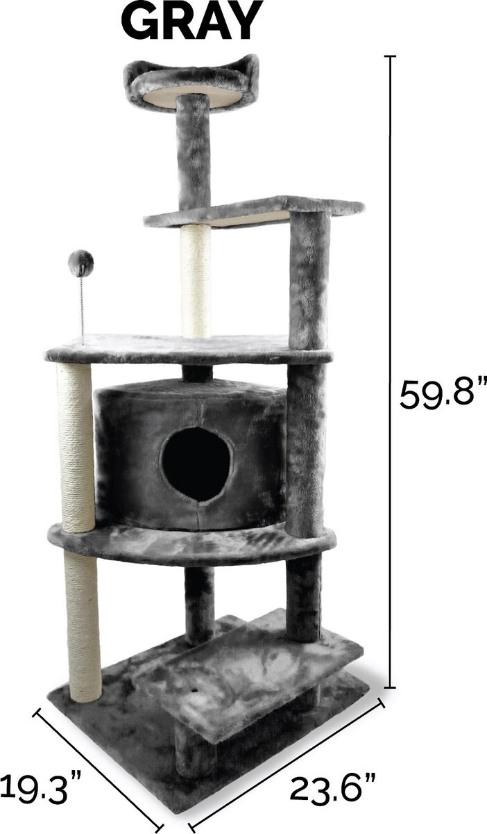 Tiger Tough Round House 52-in Cat Tree & Condo
