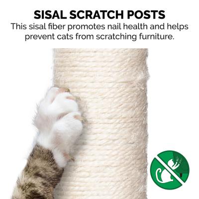 Show full view: Tiger Tough Platform House Playground 59.8-in Faux Fur Cat Tree & Condo, Grey slide 6 of 10