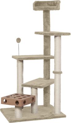 Show full view: Tiger Tough Play Stairs 49.5-in Faux Fur Cat Tree, Cream slide 3 of 9