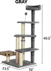 Tiger Tough Play Stairs 49.5-in Faux Fur Cat Tree, Grey slide 2 of 8