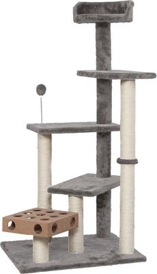 Show full view: Tiger Tough Play Stairs 49.5-in Faux Fur Cat Tree, Grey slide 4 of 10