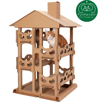 Show full view: Tiger Tough Tower Playground 22.83-in Corrugated Cat Tree slide 4 of 9