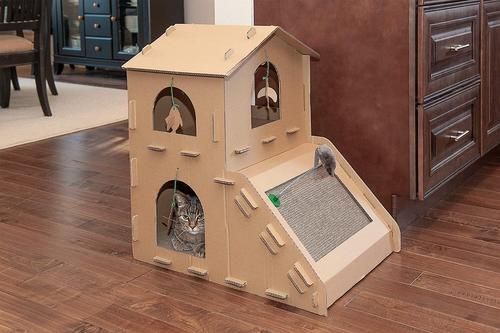 Show full view: Tiger Tough Townhouse Playground Corrugated Cat Scratcher slide 2 of 8
