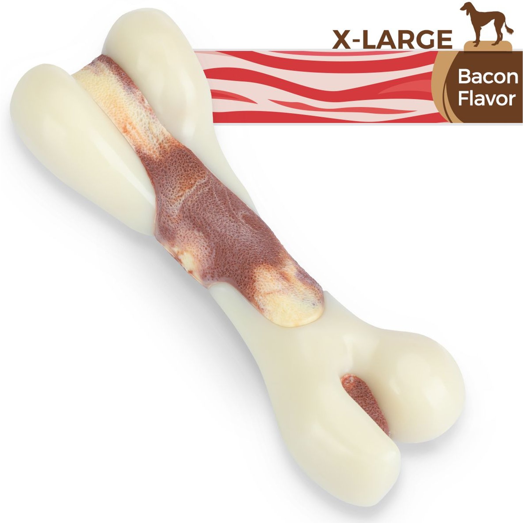 Tikaton Bacon Flavored Dog Chew Toy, X-Large