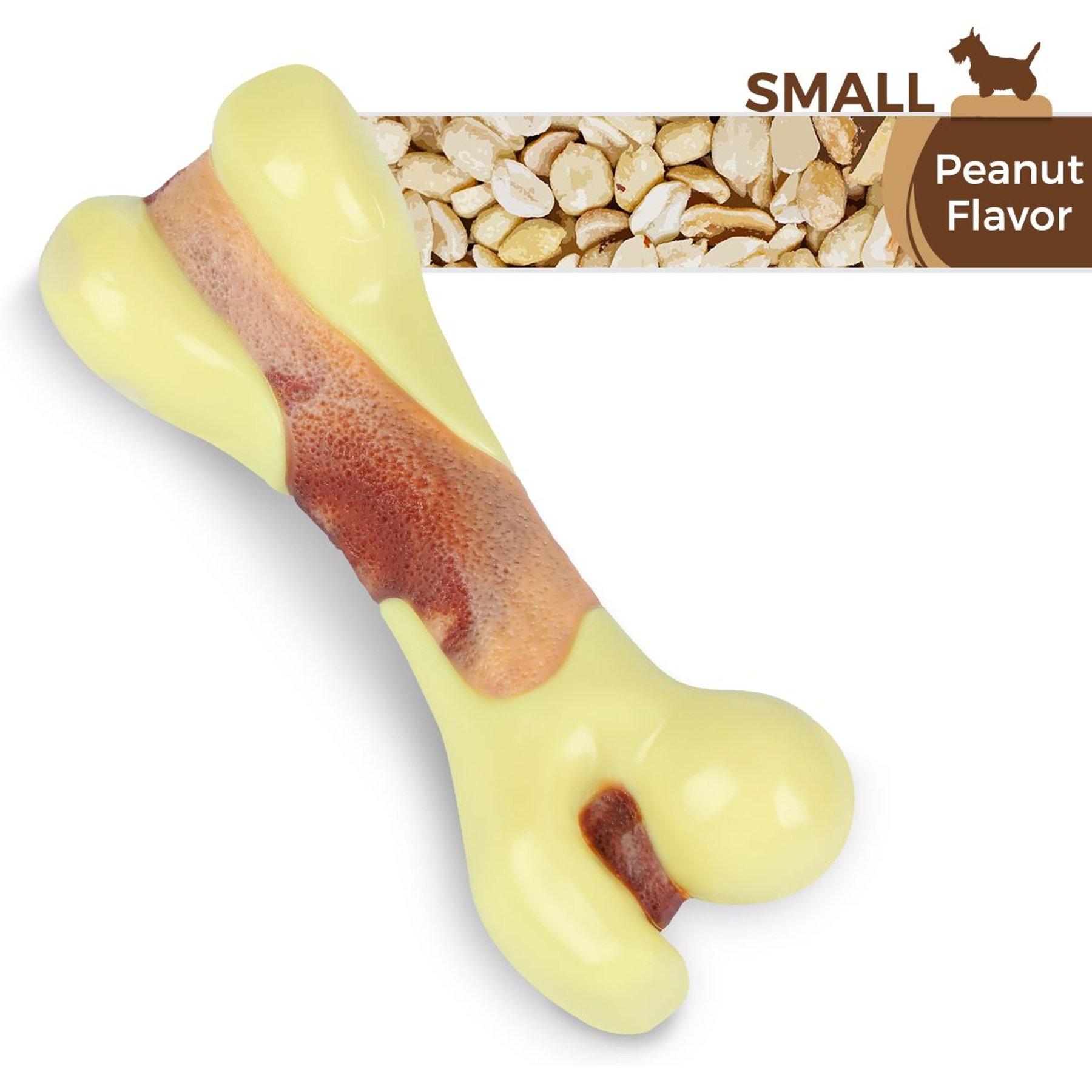 Tikaton Peanut Butter Flavored Dog Chew Toy, Small