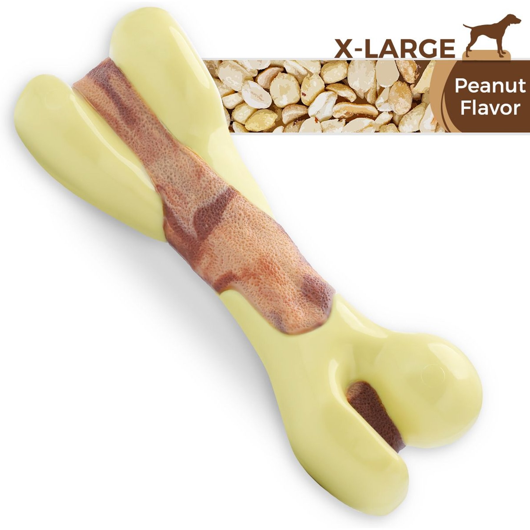 Tikaton Peanut Butter Flavored Dog Chew Toy, X-Large