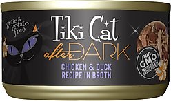 Tiki Cat After Dark Chicken & Duck Recipe in Broth Grain-Free Wet Cat Food, 2.8-oz can, case of 12