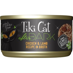 Tiki Cat After Dark Chicken & Lamb Recipe in Broth Grain-Free Wet Cat Food, 2.8-oz can, case of 12