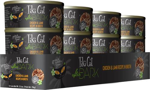 Show full view: Tiki Cat After Dark Chicken & Lamb Recipe in Broth Grain-Free Wet Cat Food, 2.8-oz can, case of 12 slide 3 of 13