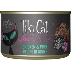 Tiki Cat After Dark Chicken & Pork Recipe in Broth Grain-Free Wet Cat Food, 5.5-oz can, case of 8