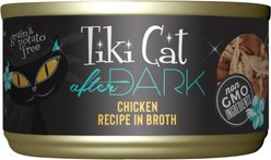 Tiki Cat After Dark Chicken Recipe in Broth Grain-Free Wet Cat Food, 2.8-oz can, case of 12