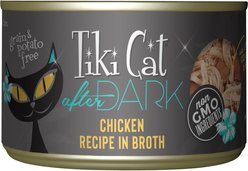 Tiki Cat After Dark Chicken Recipe in Broth Grain-Free Wet Cat Food, 5.5-oz can, case of 8