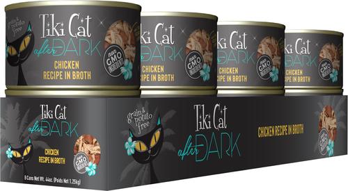 Show full view: Tiki Cat After Dark Chicken Recipe in Broth Grain-Free Wet Cat Food, 5.5-oz can, case of 8 slide 3 of 13