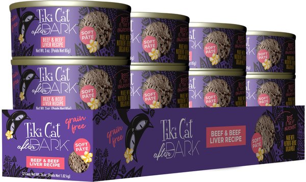 Tiki Cat After Dark Pate Beef & Beef Liver Recipe Grain-Free Wet Cat Food