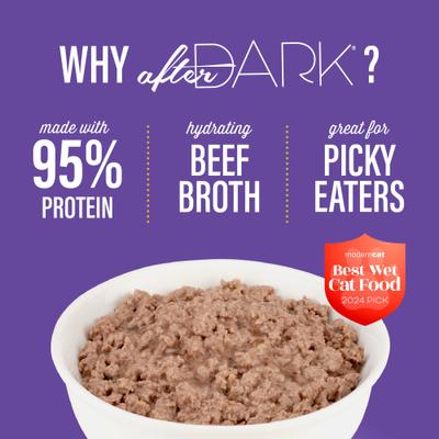 Show full view: Tiki Cat After Dark Pate Beef & Beef Liver Recipe Grain-Free Wet Cat Food, 3-oz can, case of 12 slide 5 of 11