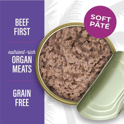 Show full view: Tiki Cat After Dark Pate Beef & Beef Liver Recipe Grain-Free Wet Cat Food, 3-oz can, case of 12 slide 7 of 11