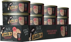 Tiki Cat After Dark Pate+ Chicken & Beef Grain-Free Wet Cat Food, 2.8-oz can, case of 12 slide 2 of 9
