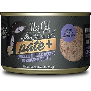 Tiki Cat After Dark Pate+ Chicken & Duck Grain-Free Wet Cat Food, 5.5-oz can, case of 8