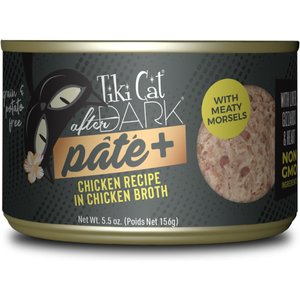 Tiki Cat After Dark Pate+ Chicken Grain-Free Wet Cat Food, 5.5-oz can, case of 8