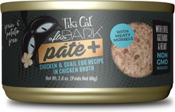 Tiki Cat After Dark Pate+ Chicken & Quail Egg Grain-Free Wet Cat Food, 2.8-oz can, case of 12