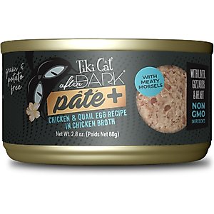 Tiki Cat After Dark Pate+ Chicken & Quail Egg Grain-Free Wet Cat Food, 2.8-oz can, case of 12
