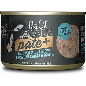 Tiki Cat After Dark Pate+ Chicken & Quail Egg Grain-Free Wet Cat Food, 5.5-oz can, case of 8