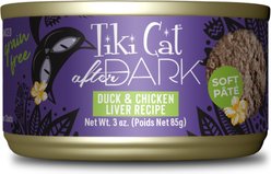 Tiki Cat After Dark Pate Duck & Chicken Liver Recipe Grain-Free Wet Cat Food, 3-oz can, case of 12