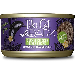 Tiki Cat After Dark Pate Duck & Chicken Liver Recipe Grain-Free Wet Cat Food, 3-oz can, case of 12